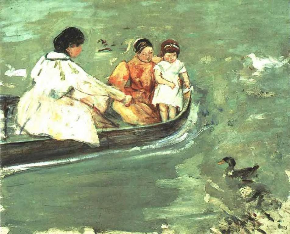 On the Water - Mary Cassatt Painting on Canvas